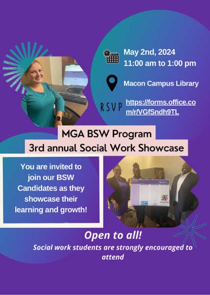 Social Work Showcase flyer.